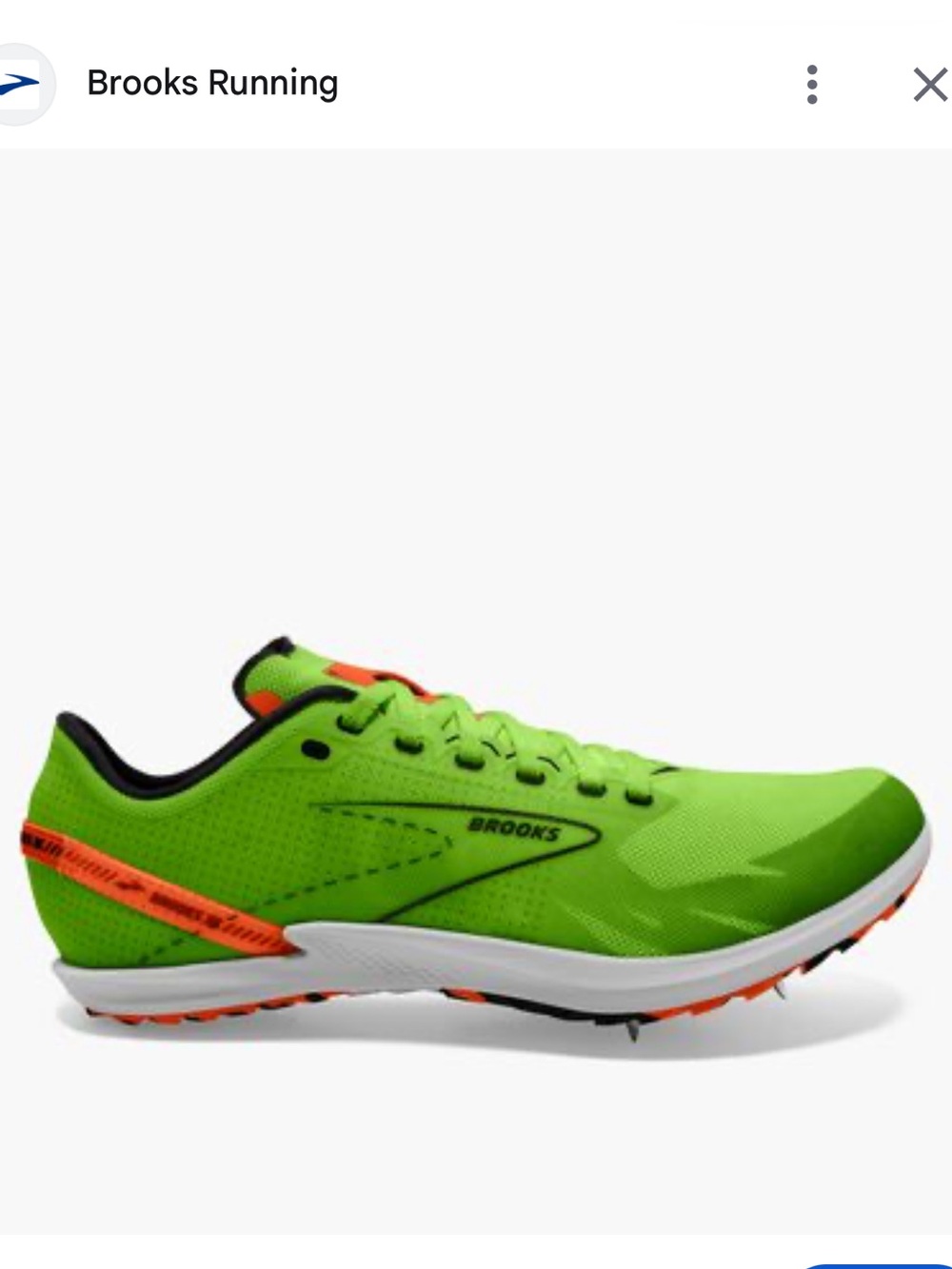Brooks Draft XC Mens 6 Womens 7.5 Green Gecko Cross Country Spikes Shoes
